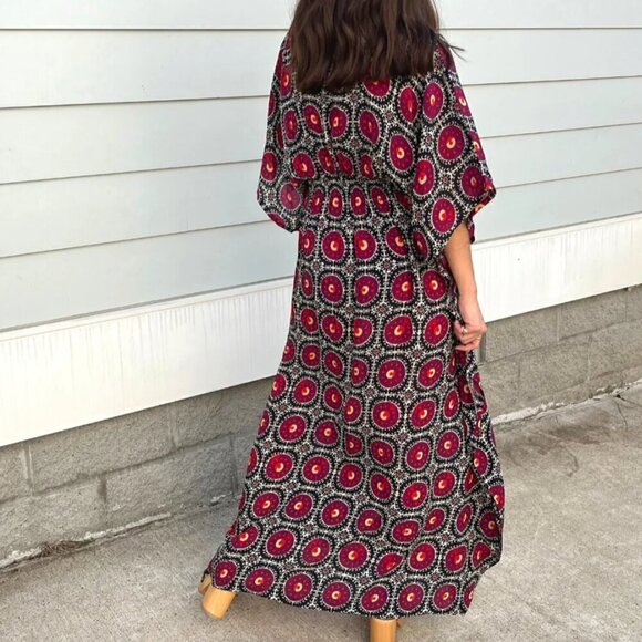 RUJUTA SHETH MARIE CINCH KAFTAN | MIDNIGHT MOON PRINT O/S - Picture 2 of 7